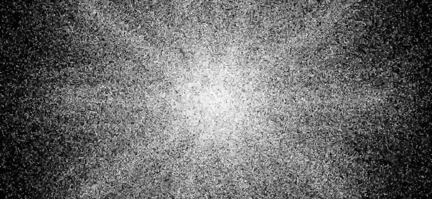 Generative monochrome particle field created with K Machine
